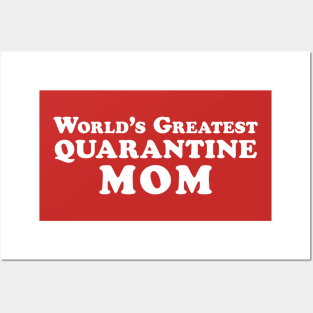 Funny “World’s Greatest Quarantine Mom" Label Posters and Art